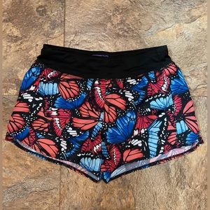 Butterfly pattern Athletic Works workout shorts